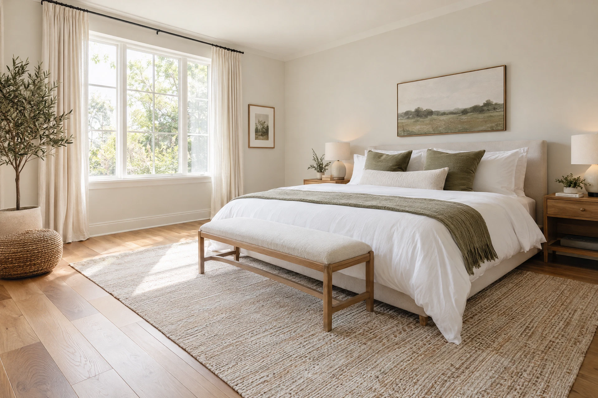 Bright clean bedroom ready for a new beginning